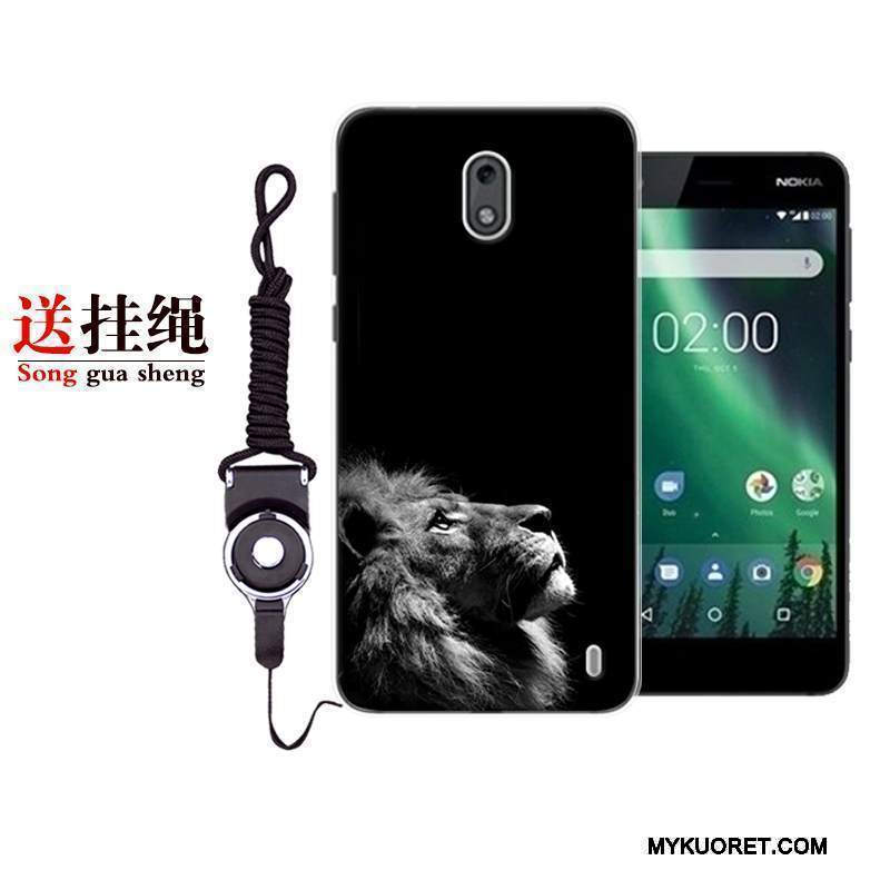 Kuori Nokia 2 Sarjakuva Puhelimen Kuoret Punainen, Kotelo Nokia 2 Laukut Valkoinen Ihana