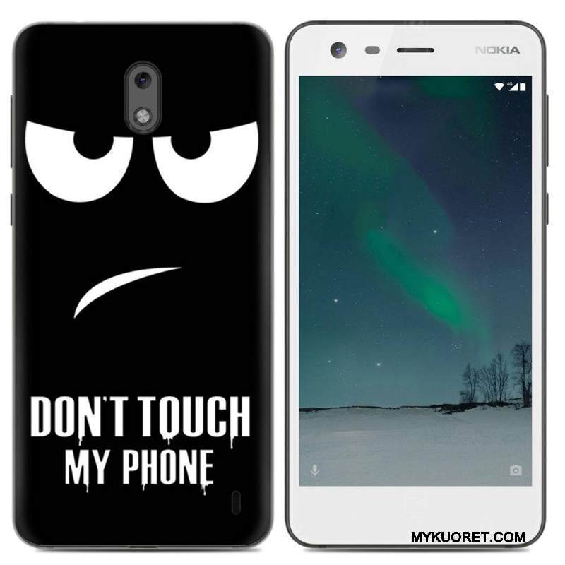 Kuori Nokia 2 Suojaus Keltainen Pu, Kotelo Nokia 2 Pehmeä Neste Puhelimen Kuoret Yksinkertainen