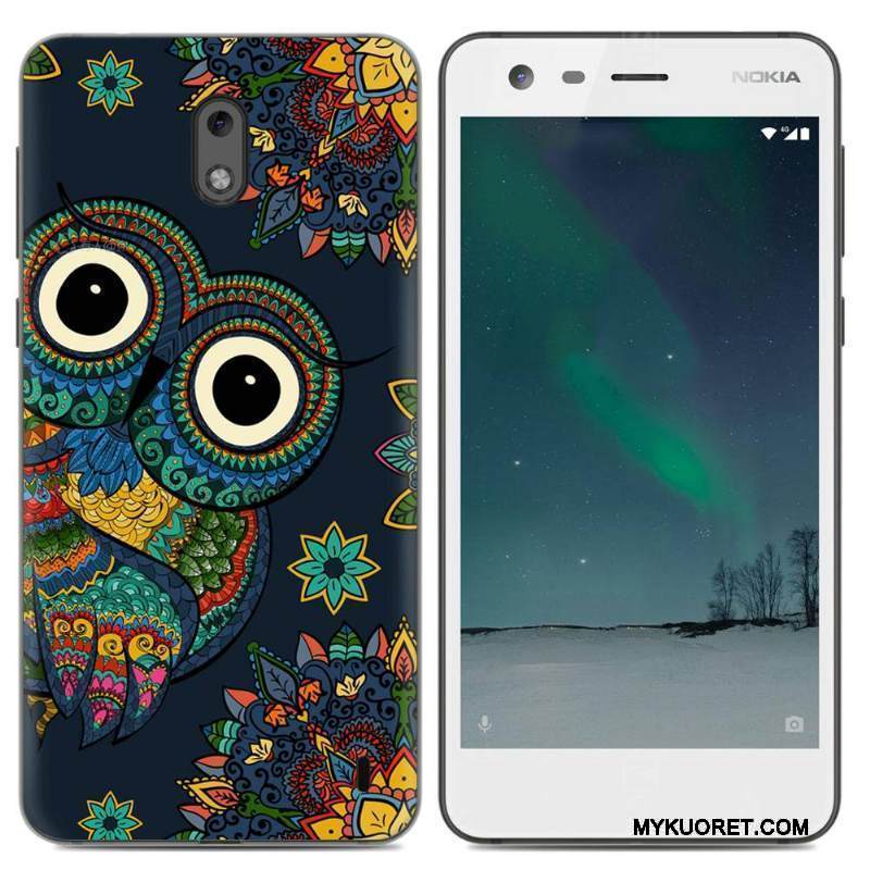 Kuori Nokia 2 Suojaus Keltainen Pu, Kotelo Nokia 2 Pehmeä Neste Puhelimen Kuoret Yksinkertainen