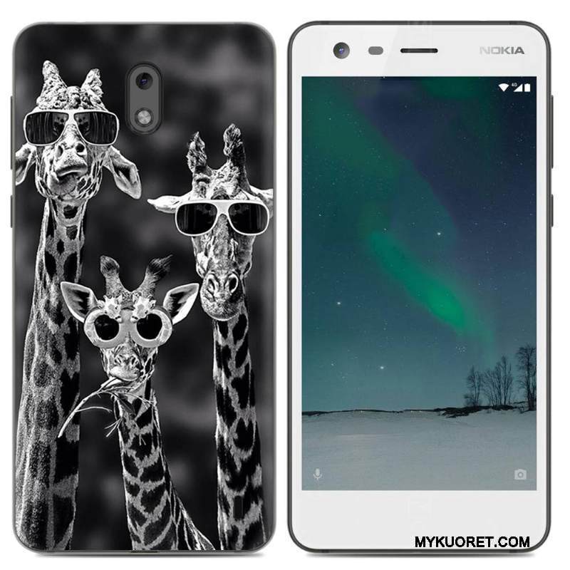 Kuori Nokia 2 Suojaus Keltainen Pu, Kotelo Nokia 2 Pehmeä Neste Puhelimen Kuoret Yksinkertainen