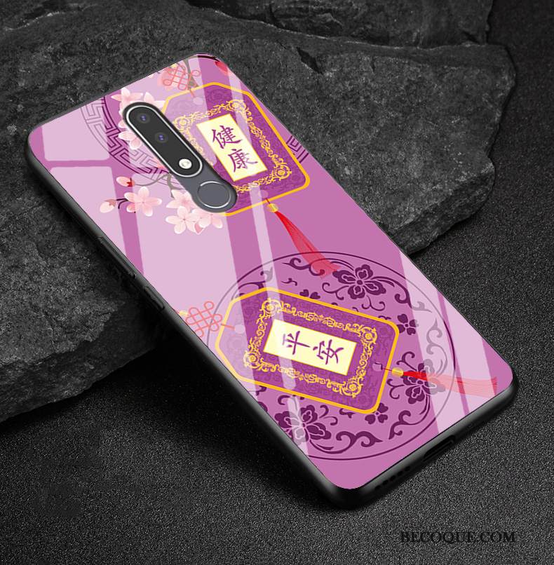 Kuori Nokia 3.1 Plus Laukut Rikkaus Punainen, Kotelo Nokia 3.1 Plus Pesty Suede Lasi