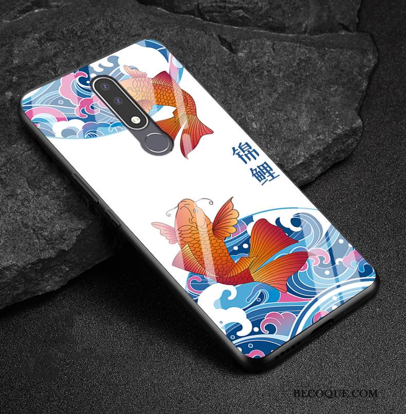 Kuori Nokia 3.1 Plus Laukut Rikkaus Punainen, Kotelo Nokia 3.1 Plus Pesty Suede Lasi