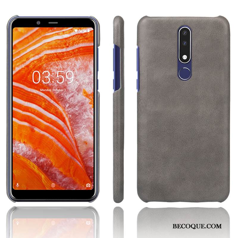 Kuori Nokia 3.1 Plus Nahka Kiinteä Väri Puhelimen Kuoret, Kotelo Nokia 3.1 Plus Suojaus Kukkakuvio