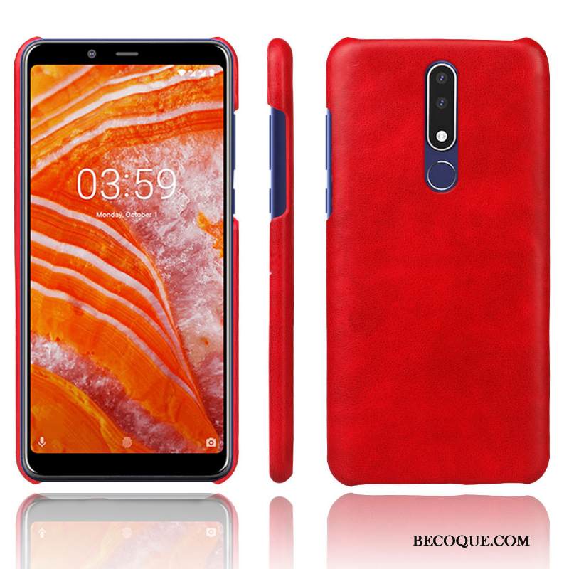 Kuori Nokia 3.1 Plus Nahka Kiinteä Väri Puhelimen Kuoret, Kotelo Nokia 3.1 Plus Suojaus Kukkakuvio