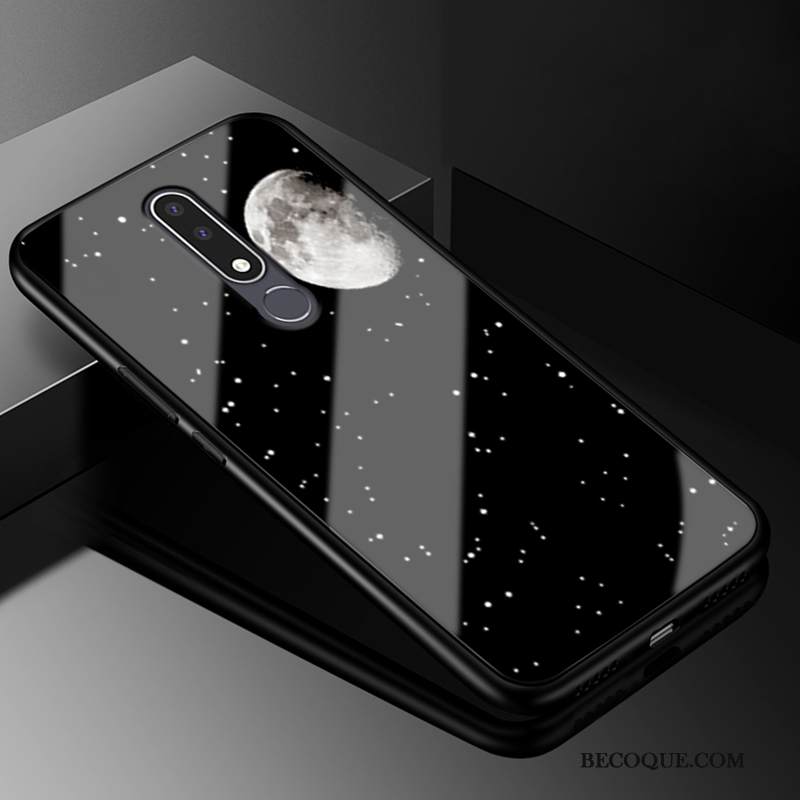 Kuori Nokia 3.1 Plus Pehmeä Neste Lasi Puhelimen Kuoret, Kotelo Nokia 3.1 Plus Laukut Musta Eurooppa