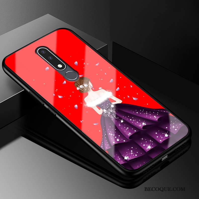 Kuori Nokia 3.1 Plus Pehmeä Neste Lasi Puhelimen Kuoret, Kotelo Nokia 3.1 Plus Laukut Musta Eurooppa