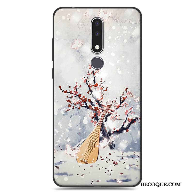 Kuori Nokia 3.1 Plus Pehmeä Neste Taide Yksinkertainen, Kotelo Nokia 3.1 Plus Silikoni Sininen Murtumaton