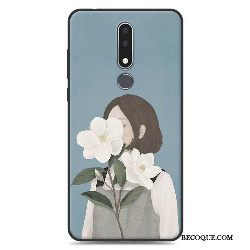 Kuori Nokia 3.1 Plus Silikoni Puhelimen Kuoret Taide, Kotelo Nokia 3.1 Plus Pehmeä Neste Vihreä Trendi