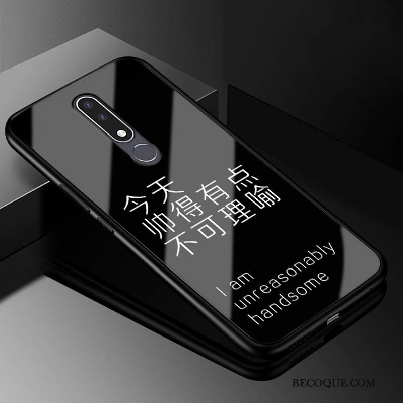 Kuori Nokia 3.1 Plus Suojaus Musta Lasi, Kotelo Nokia 3.1 Plus Laukut Puhelimen Kuoret Murtumaton