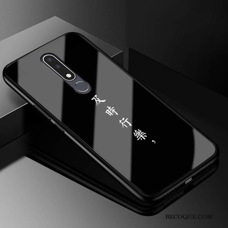 Kuori Nokia 3.1 Plus Suojaus Musta Lasi, Kotelo Nokia 3.1 Plus Laukut Puhelimen Kuoret Murtumaton