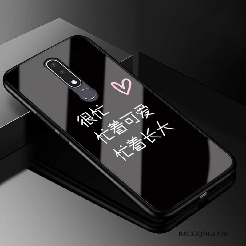 Kuori Nokia 3.1 Plus Suojaus Musta Lasi, Kotelo Nokia 3.1 Plus Laukut Puhelimen Kuoret Murtumaton