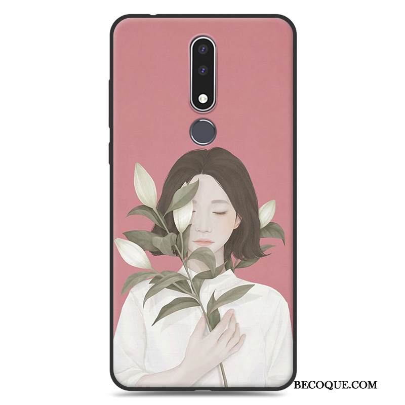 Kuori Nokia 3.1 Plus Suojaus Ripustettavat Koristeet Trendi, Kotelo Nokia 3.1 Plus Pehmeä Neste Vaalean Taide