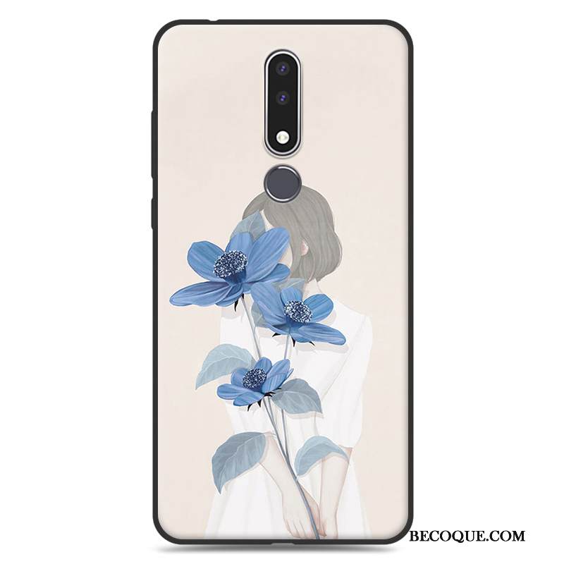 Kuori Nokia 3.1 Plus Suojaus Ripustettavat Koristeet Trendi, Kotelo Nokia 3.1 Plus Pehmeä Neste Vaalean Taide