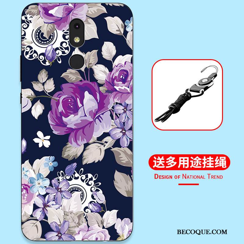 Kuori Nokia 3.2 Laukut Murtumaton Puhelimen Kuoret, Kotelo Nokia 3.2 Suojaus Yksinkertainen Sininen