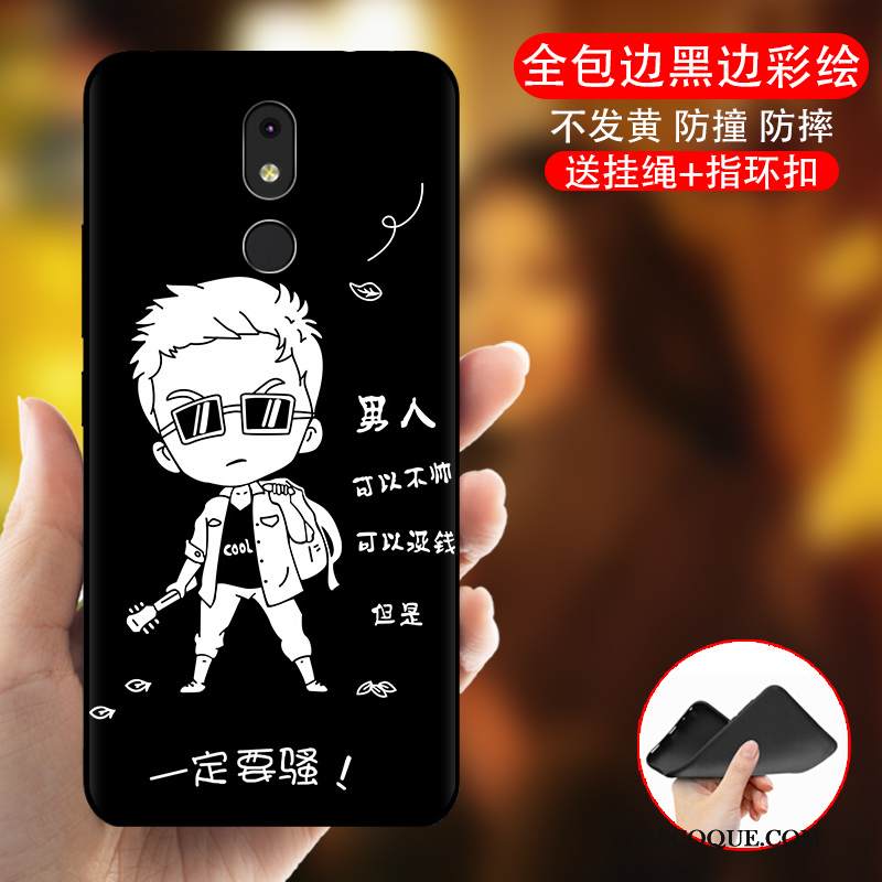 Kuori Nokia 3.2 Laukut Musta Murtumaton, Kotelo Nokia 3.2 Pehmeä Neste Puhelimen Kuoret Persoonallisuus