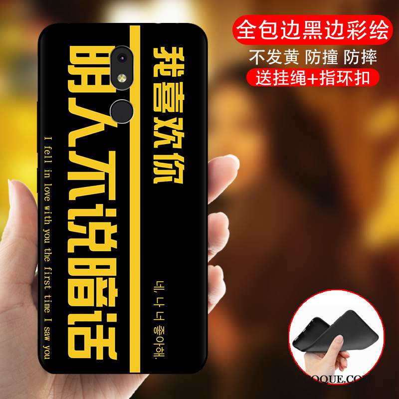 Kuori Nokia 3.2 Laukut Musta Murtumaton, Kotelo Nokia 3.2 Pehmeä Neste Puhelimen Kuoret Persoonallisuus