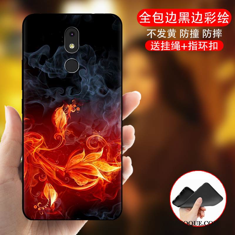 Kuori Nokia 3.2 Laukut Musta Murtumaton, Kotelo Nokia 3.2 Pehmeä Neste Puhelimen Kuoret Persoonallisuus