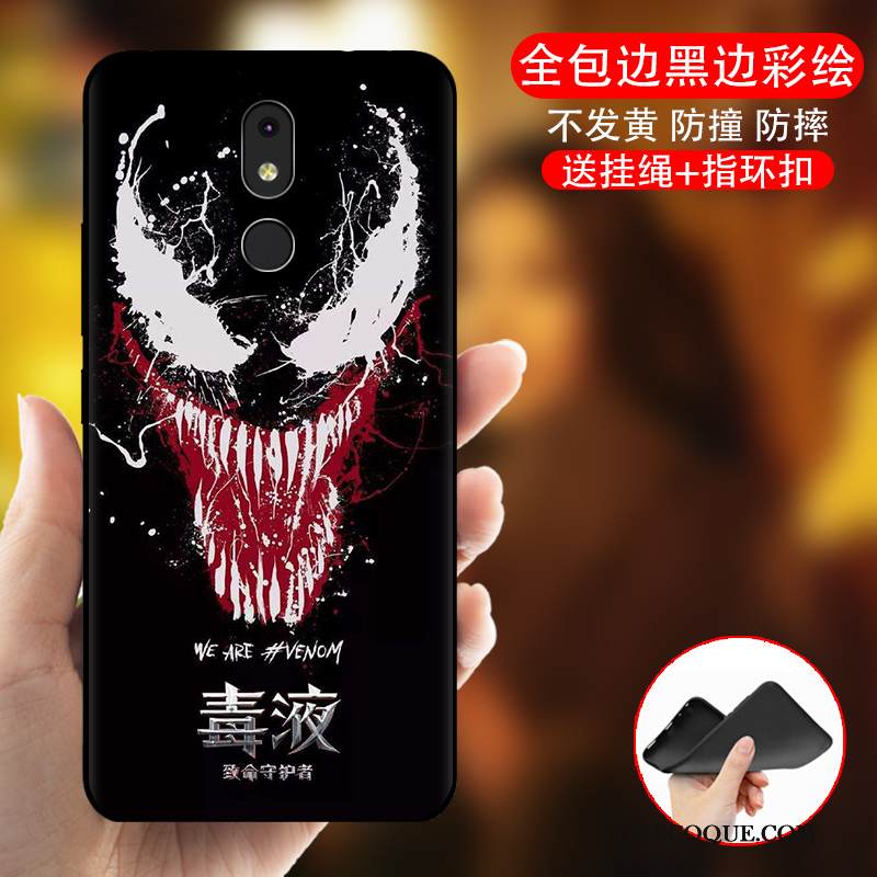 Kuori Nokia 3.2 Laukut Musta Murtumaton, Kotelo Nokia 3.2 Pehmeä Neste Puhelimen Kuoret Persoonallisuus