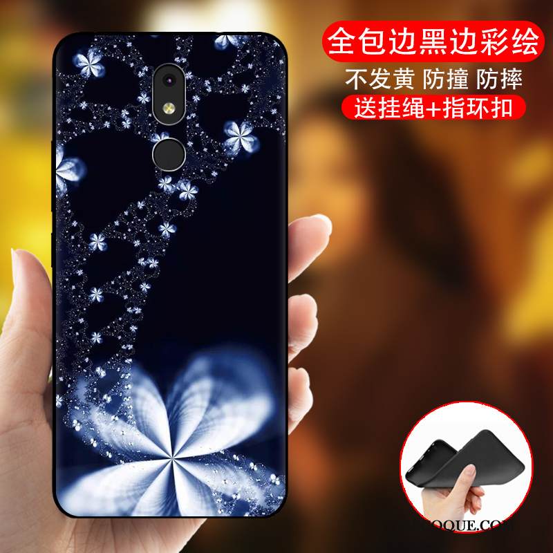 Kuori Nokia 3.2 Laukut Musta Murtumaton, Kotelo Nokia 3.2 Pehmeä Neste Puhelimen Kuoret Persoonallisuus