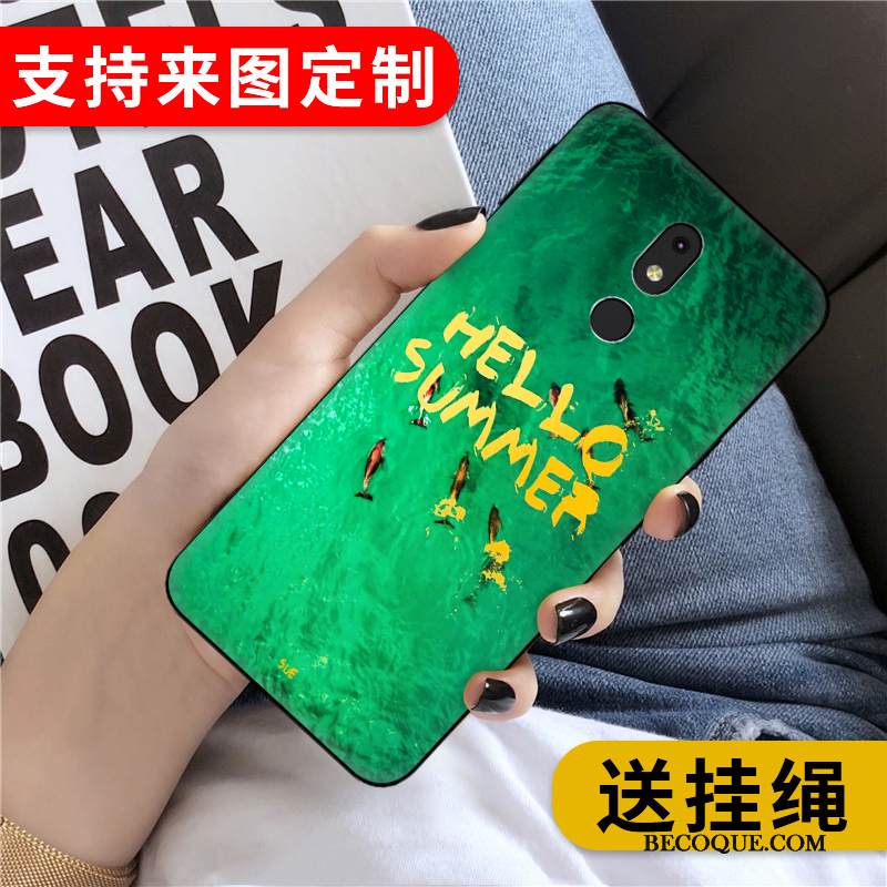 Kuori Nokia 3.2 Silikoni Yksinkertainen Persoonallisuus, Kotelo Nokia 3.2 Suojaus Murtumaton Keltainen