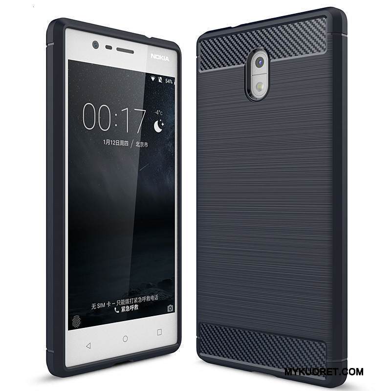 Kuori Nokia 3 Laukut Puhelimen Kuoret Harmaa, Kotelo Nokia 3 Pehmeä Neste Kuitu