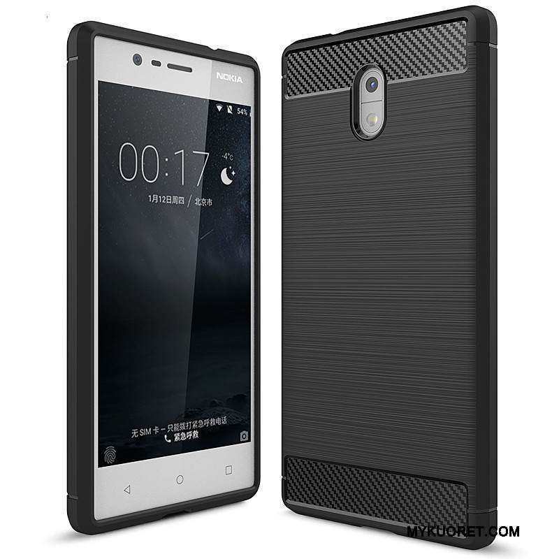 Kuori Nokia 3 Laukut Puhelimen Kuoret Harmaa, Kotelo Nokia 3 Pehmeä Neste Kuitu