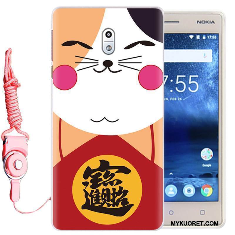 Kuori Nokia 3 Pehmeä Neste Puhelimen Kuoret Sininen, Kotelo Nokia 3 Sarjakuva Ripustettavat Koristeet