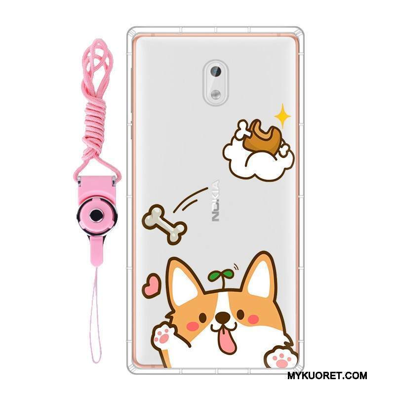 Kuori Nokia 3 Pehmeä Neste Ripustettavat Koristeet Puhelimen Kuoret, Kotelo Nokia 3 Suojaus Harmaa Muokata