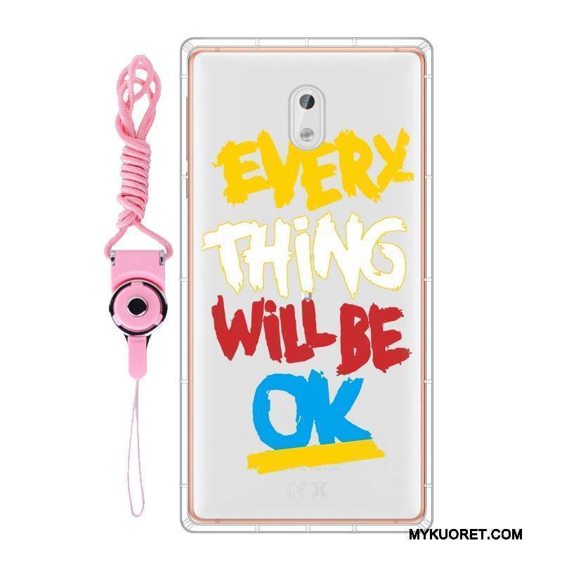 Kuori Nokia 3 Pehmeä Neste Ripustettavat Koristeet Puhelimen Kuoret, Kotelo Nokia 3 Suojaus Harmaa Muokata