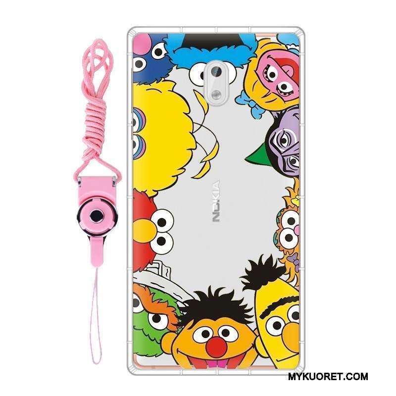 Kuori Nokia 3 Pehmeä Neste Ripustettavat Koristeet Puhelimen Kuoret, Kotelo Nokia 3 Suojaus Harmaa Muokata