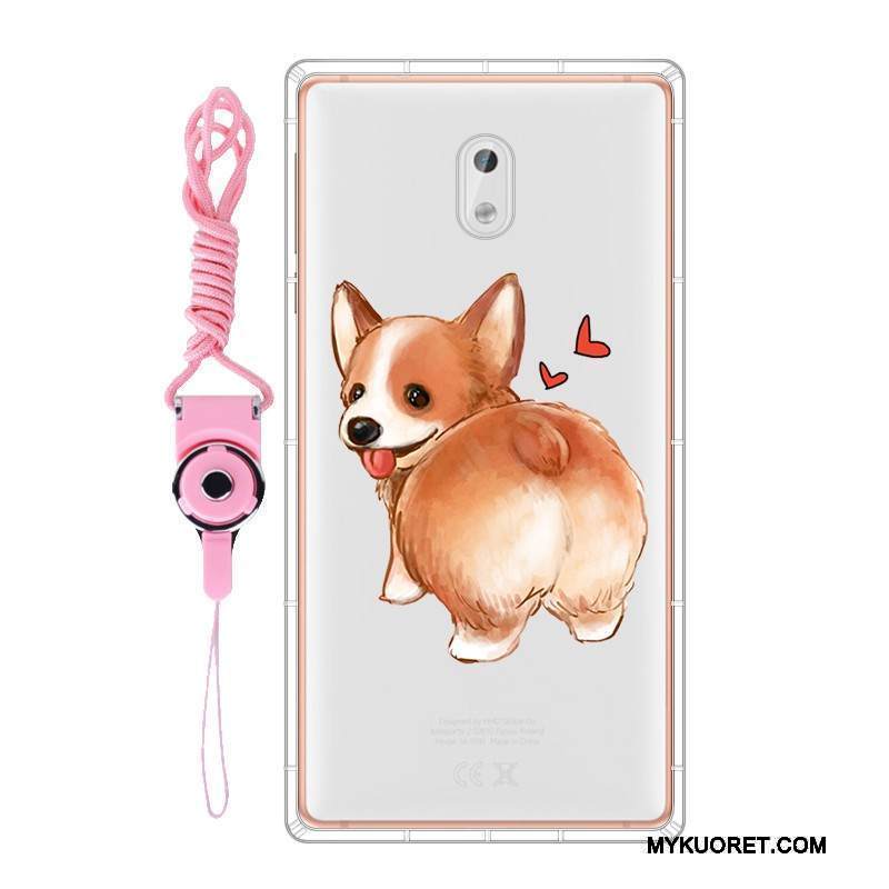 Kuori Nokia 3 Pehmeä Neste Ripustettavat Koristeet Puhelimen Kuoret, Kotelo Nokia 3 Suojaus Harmaa Muokata