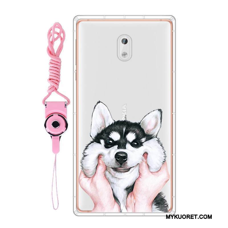 Kuori Nokia 3 Pehmeä Neste Ripustettavat Koristeet Puhelimen Kuoret, Kotelo Nokia 3 Suojaus Harmaa Muokata