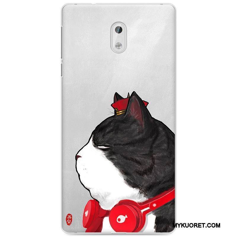 Kuori Nokia 3 Pehmeä Neste Taide Vaalean, Kotelo Nokia 3 Maalaus Keltainen Puhelimen Kuoret