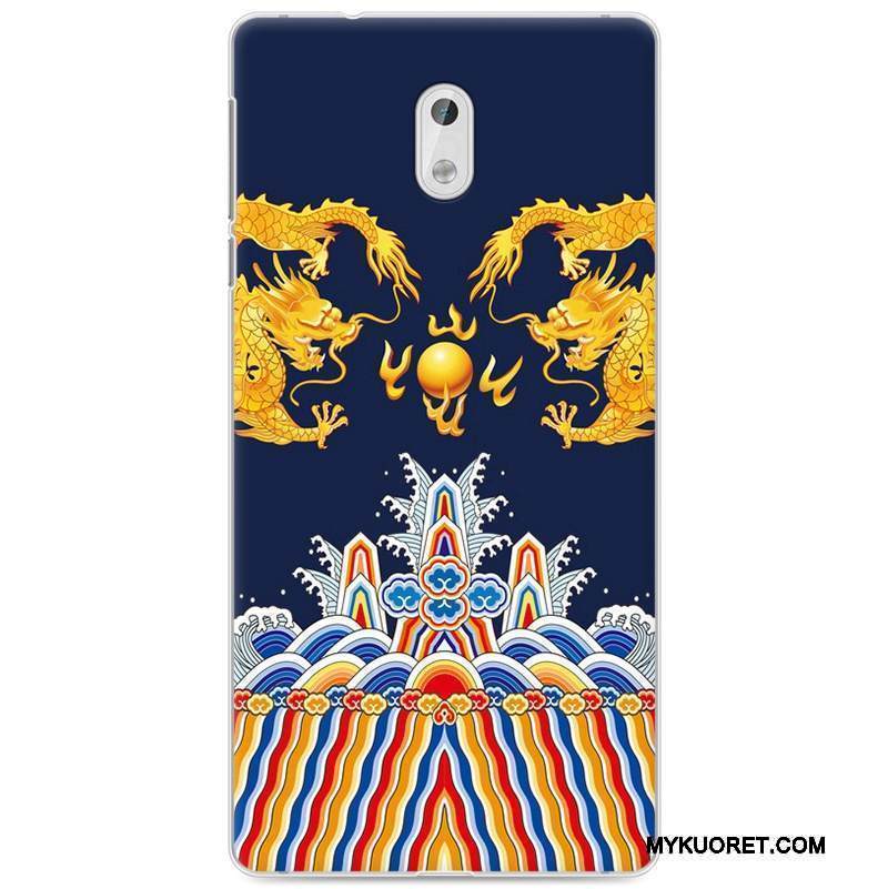 Kuori Nokia 3 Pehmeä Neste Taide Vaalean, Kotelo Nokia 3 Maalaus Keltainen Puhelimen Kuoret