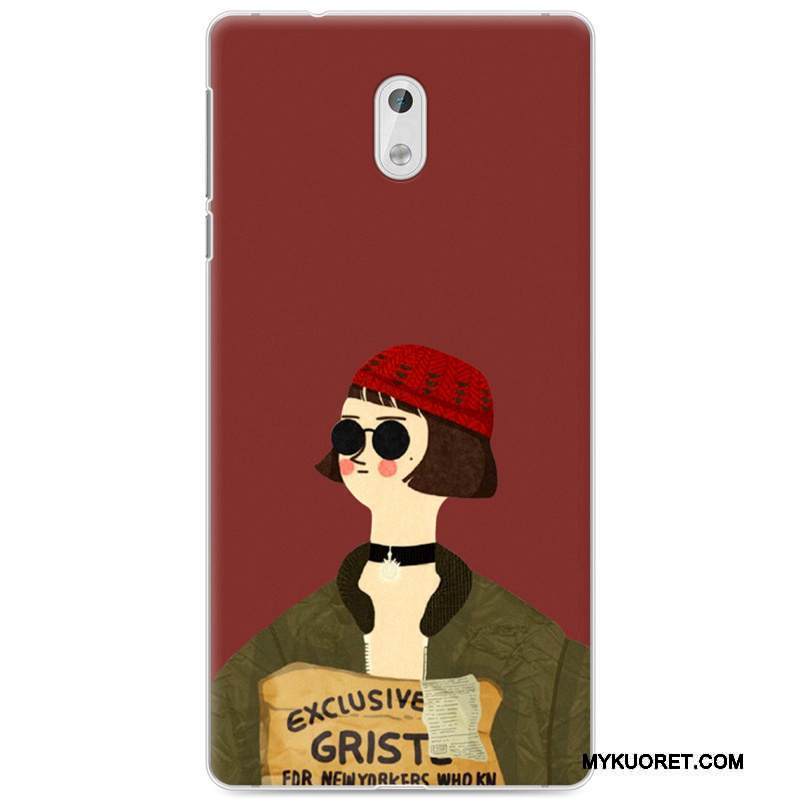 Kuori Nokia 3 Pehmeä Neste Taide Vaalean, Kotelo Nokia 3 Maalaus Keltainen Puhelimen Kuoret