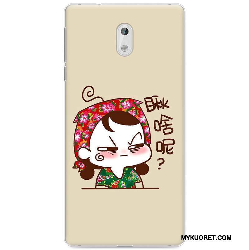 Kuori Nokia 3 Pehmeä Neste Taide Vaalean, Kotelo Nokia 3 Maalaus Keltainen Puhelimen Kuoret