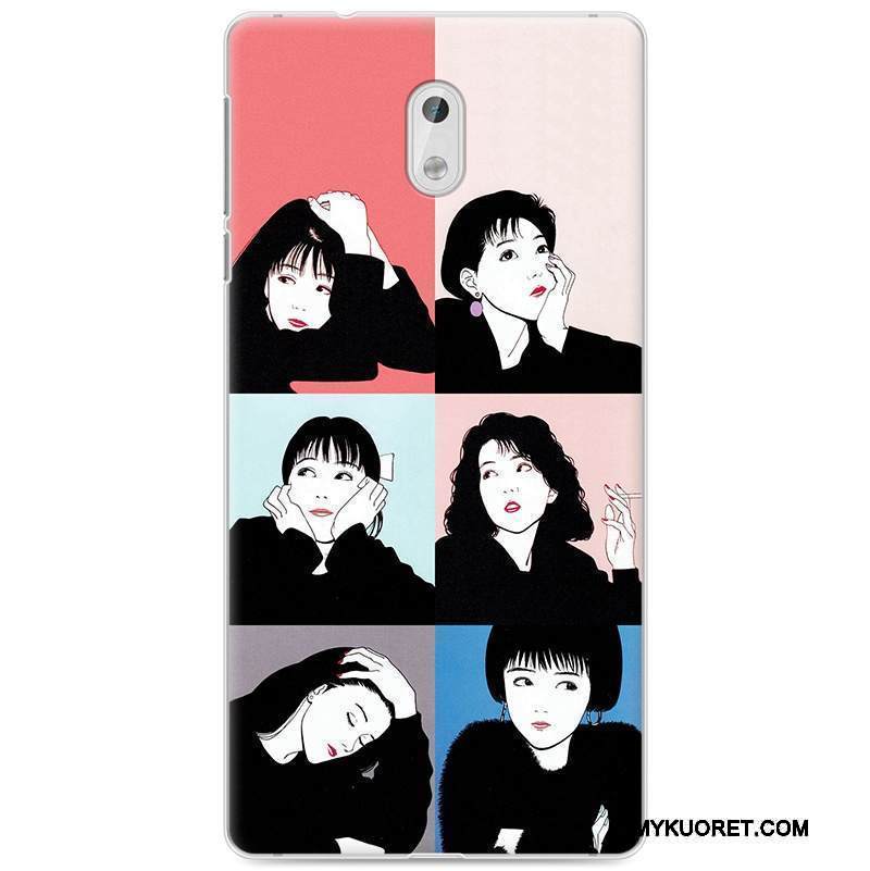 Kuori Nokia 3 Pehmeä Neste Taide Vaalean, Kotelo Nokia 3 Maalaus Keltainen Puhelimen Kuoret