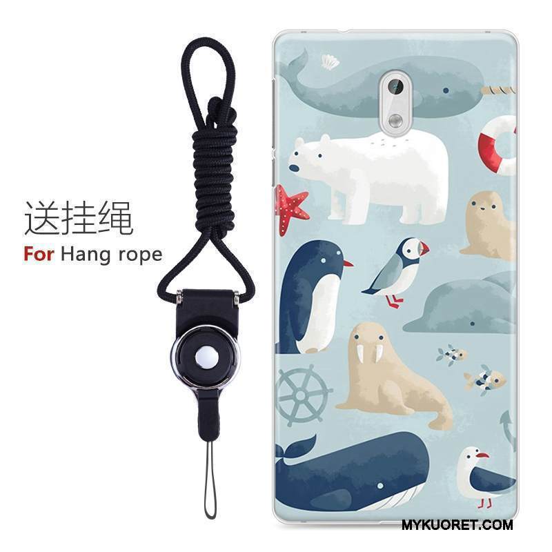 Kuori Nokia 3 Silikoni Puhelimen Kuoret Keltainen, Kotelo Nokia 3 Sarjakuva Murtumaton Trendi