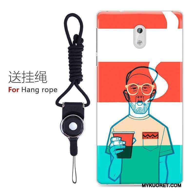 Kuori Nokia 3 Silikoni Puhelimen Kuoret Keltainen, Kotelo Nokia 3 Sarjakuva Murtumaton Trendi