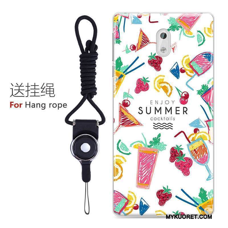 Kuori Nokia 3 Silikoni Puhelimen Kuoret Keltainen, Kotelo Nokia 3 Sarjakuva Murtumaton Trendi