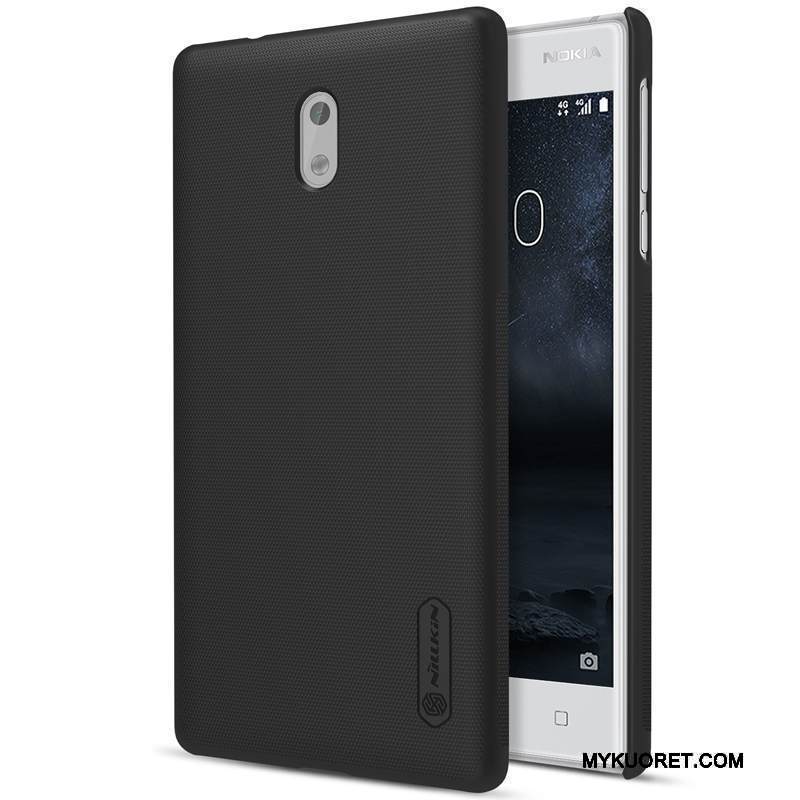 Kuori Nokia 3 Suojaus Murtumaton Pesty Suede, Kotelo Nokia 3 Kova Punainen