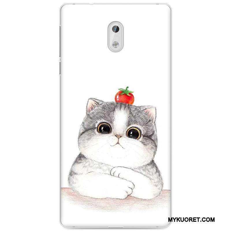 Kuori Nokia 3 Suojaus Valkoinen Puhelimen Kuoret, Kotelo Nokia 3 Pehmeä Neste Trendi