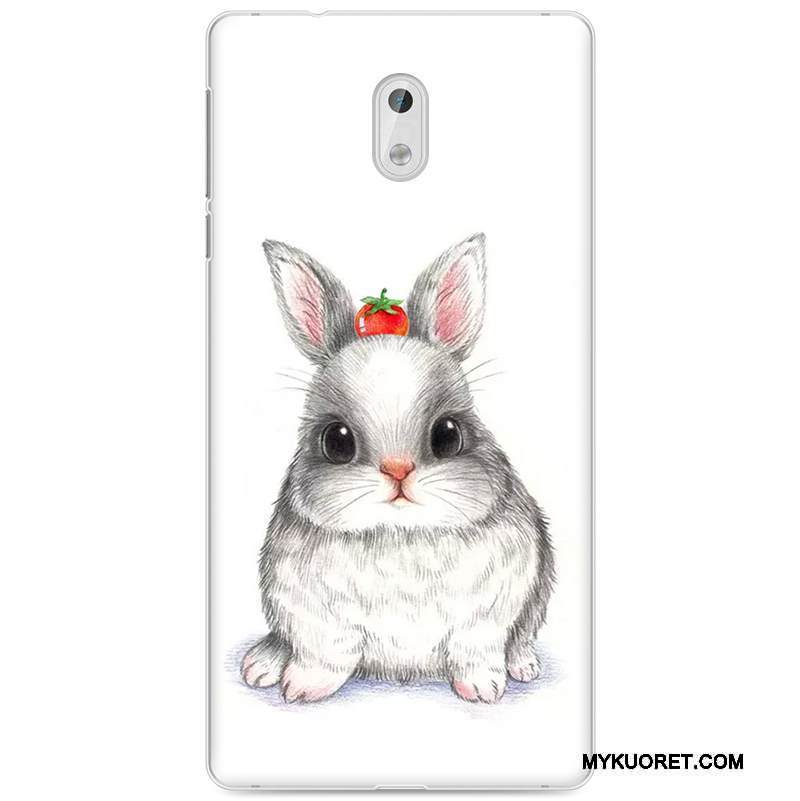 Kuori Nokia 3 Suojaus Valkoinen Puhelimen Kuoret, Kotelo Nokia 3 Pehmeä Neste Trendi