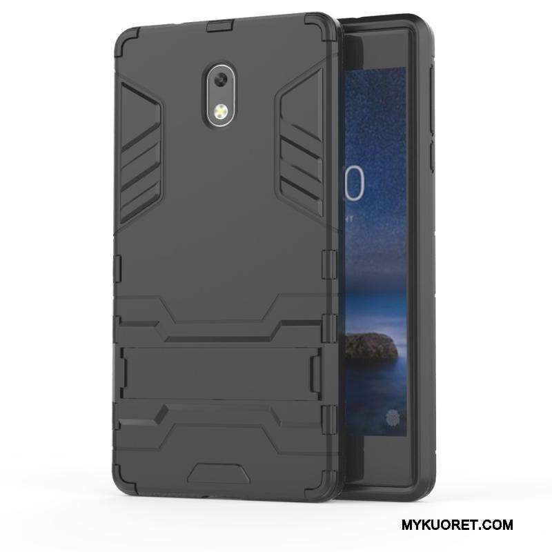 Kuori Nokia 3 Tuki Murtumaton Puhelimen Kuoret, Kotelo Nokia 3 Laukut Valkoinen