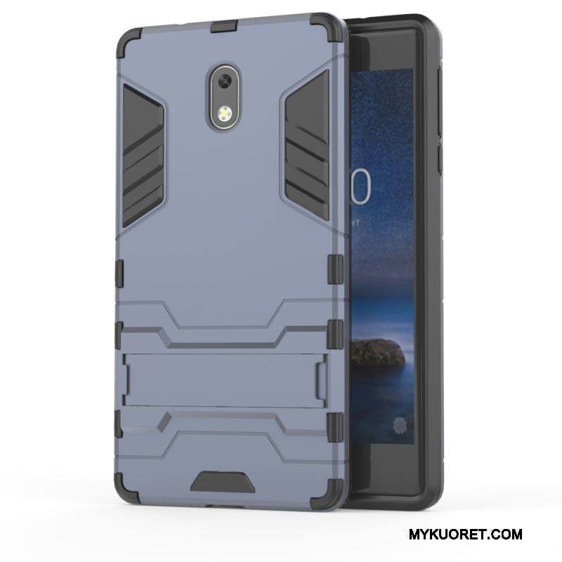 Kuori Nokia 3 Tuki Murtumaton Puhelimen Kuoret, Kotelo Nokia 3 Laukut Valkoinen