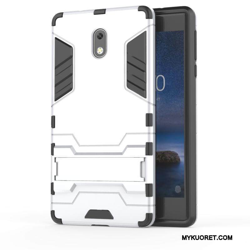 Kuori Nokia 3 Tuki Murtumaton Puhelimen Kuoret, Kotelo Nokia 3 Laukut Valkoinen