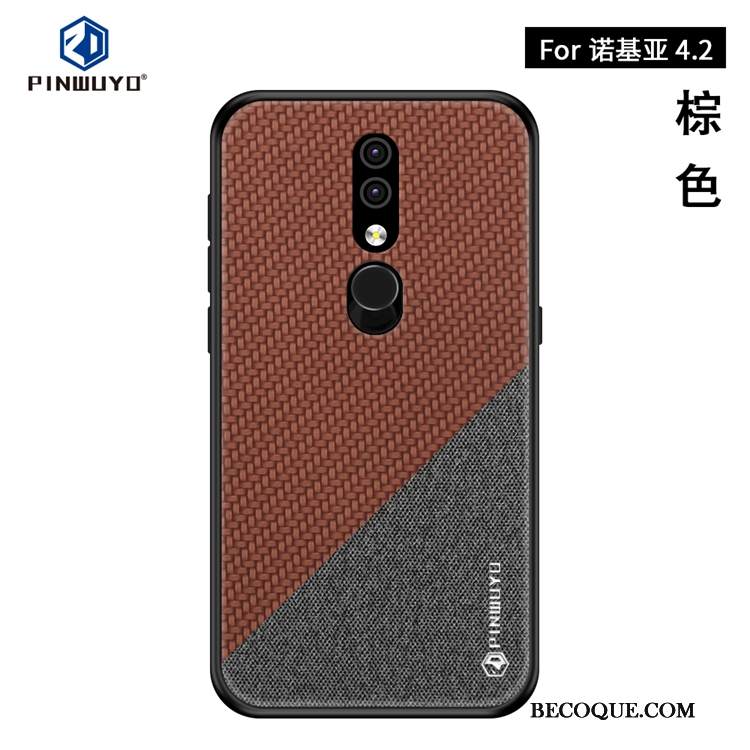 Kuori Nokia 4.2 Laukut Keltainen Ultra, Kotelo Nokia 4.2 Luova Pesty Suede Ohut