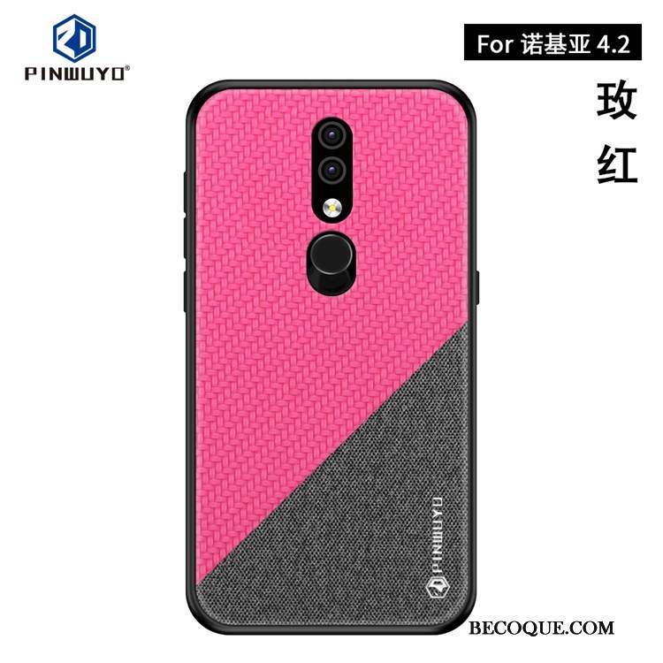 Kuori Nokia 4.2 Laukut Keltainen Ultra, Kotelo Nokia 4.2 Luova Pesty Suede Ohut