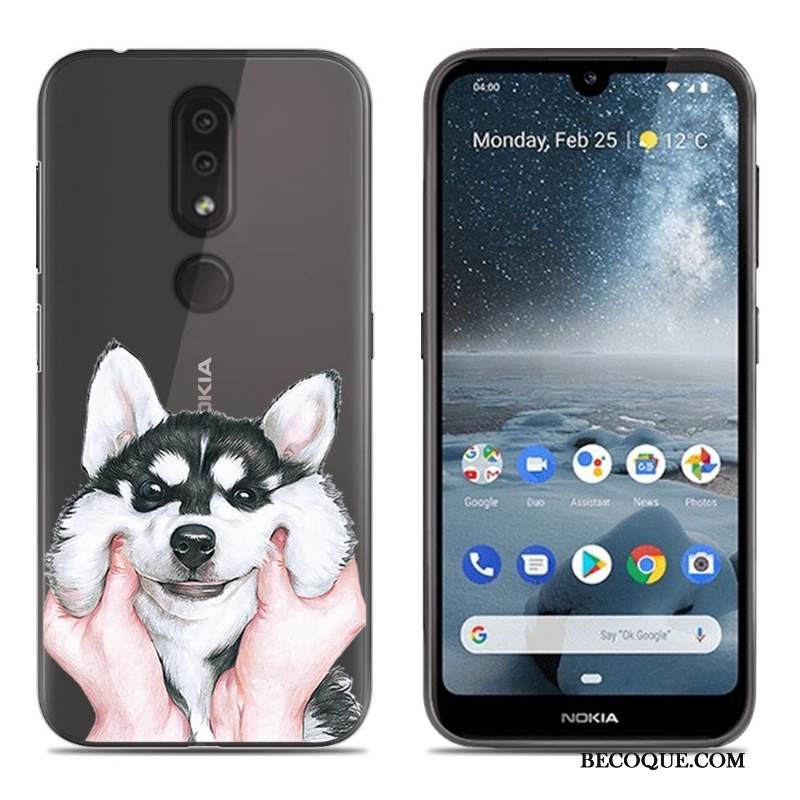 Kuori Nokia 4.2 Laukut Murtumaton Puhelimen Kuoret, Kotelo Nokia 4.2 Silikoni Sininen