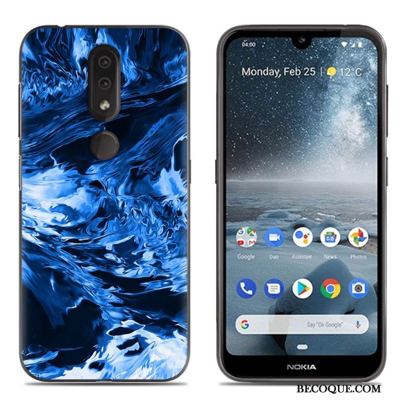 Kuori Nokia 4.2 Laukut Murtumaton Puhelimen Kuoret, Kotelo Nokia 4.2 Silikoni Sininen